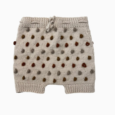 Bloomer en mérino avec pompons 6-12M