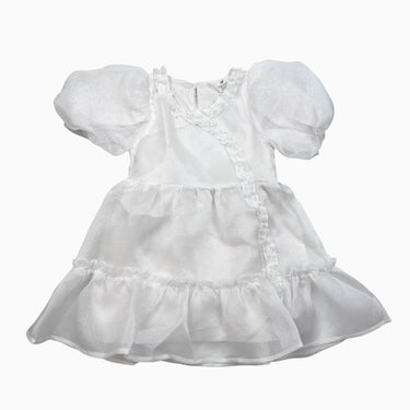 Robe blanche en tulle scintillante 3-4Y