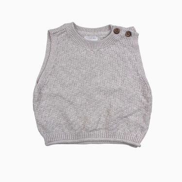 Débardeur crème en tricot 1-2M
