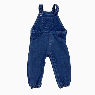 Salopette souple en coton et poly 'look denim' 12M