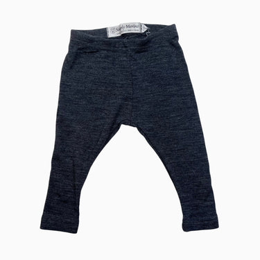 Legging anthracite en laine de mérino 6-12M