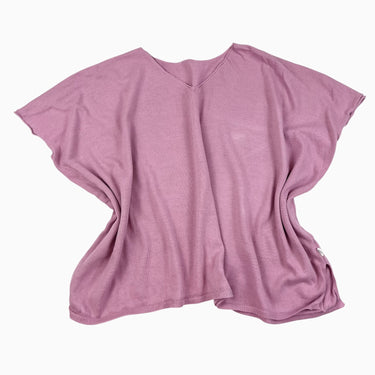 Pull rose bégonia 'oversized' en tricot de coton bio 8Y