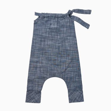 Combi bleue chinée en coton 3-9M