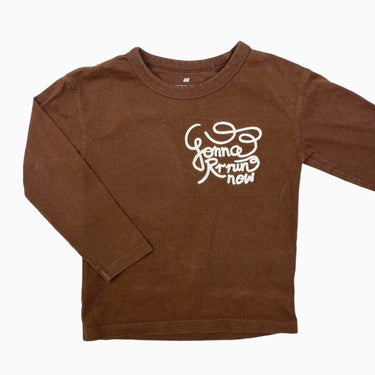 Pull noisette 'Gonna run now' 4-6Y
