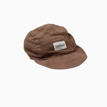 Casquette marron en lin M 2-3Y