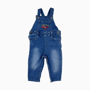 Salopette en denim avec 'Supercar brodé' 12M