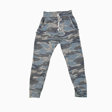 Pantalon en coton et poly à imprimé camoufflage 8-9Y