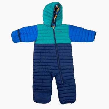 Habit de neige verte et bleue réversible 12-18M