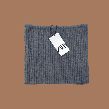 Tube gris en acrylique, nylon et laine pour femmes M