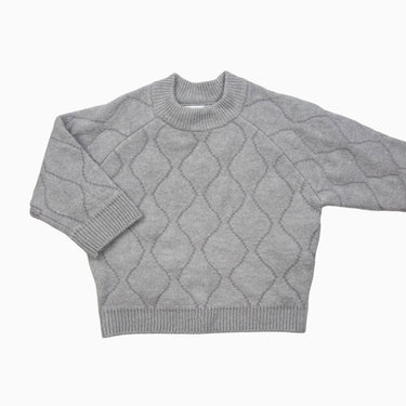 Pull gris en tricot mélangé 9-12M