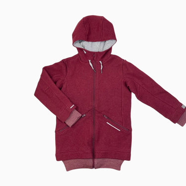 Manteau rouge cassis en laine vierge 9-10Y