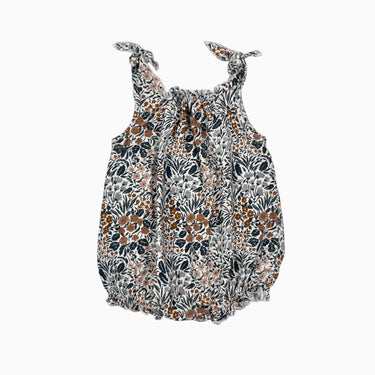 Barboteuse fleurie bleue 12-18M