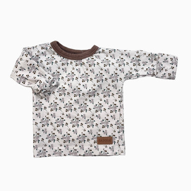 Chandail fleuri en coton et lycra 0-12M