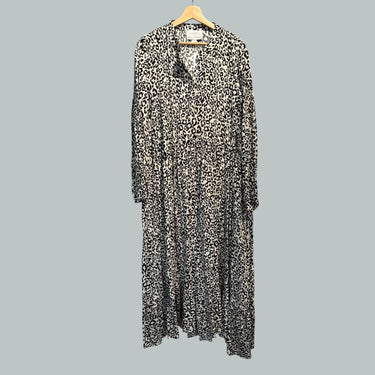 Robe maxi en viscose tacheté pour femmes XL