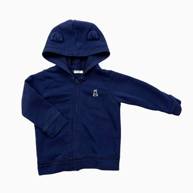 Veste à capuchon marine 9-12M
