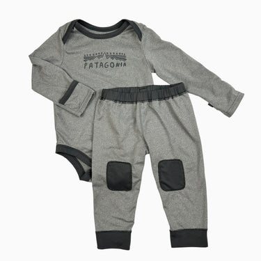 Cache-couche et legging gris capilene baselayer 6-12M