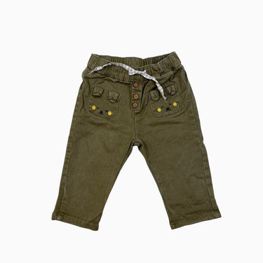 Pantalon olive 'chiens' 12M