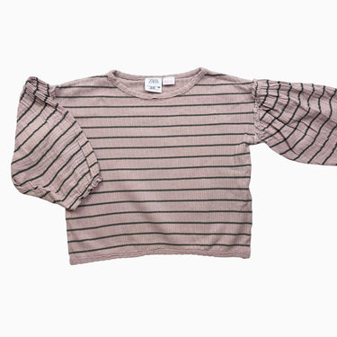 Chandail morel à rayures khaki 18-24M