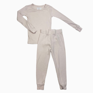 Pyjama rose pâle en coton bio et modal côtelé 3Y