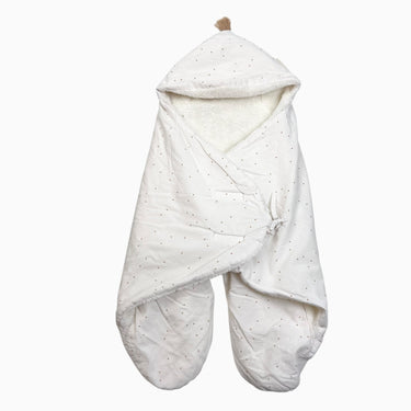 Combi d'emmaillotage vanille à pois NB-18M