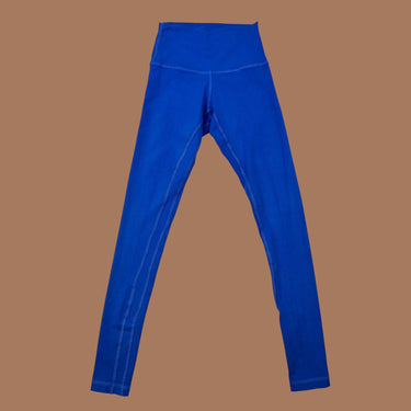 Legging bleu en coton fait aux É-U pour femmes XS