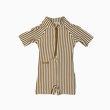Maillot à rayures caramel 56-62CM 3-6M