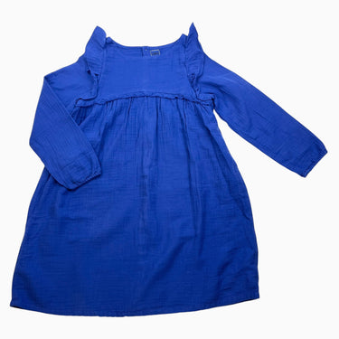 Robe bleu en mousseline de coton 10Y