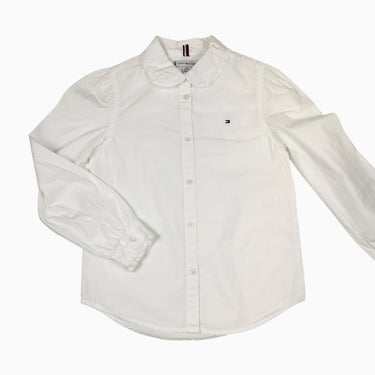 Chemise à col claudine blanche 8-10Y