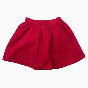 Jupe rouge en corduroy brossé à taille ajustable 5Y
