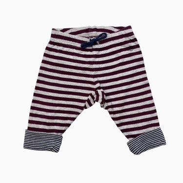 Legging à rayures lie de vin 6M