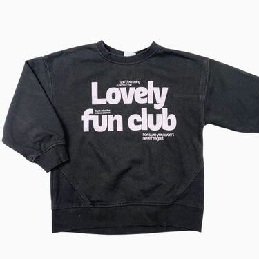 Pull noir 'Lovely fun club' 7Y