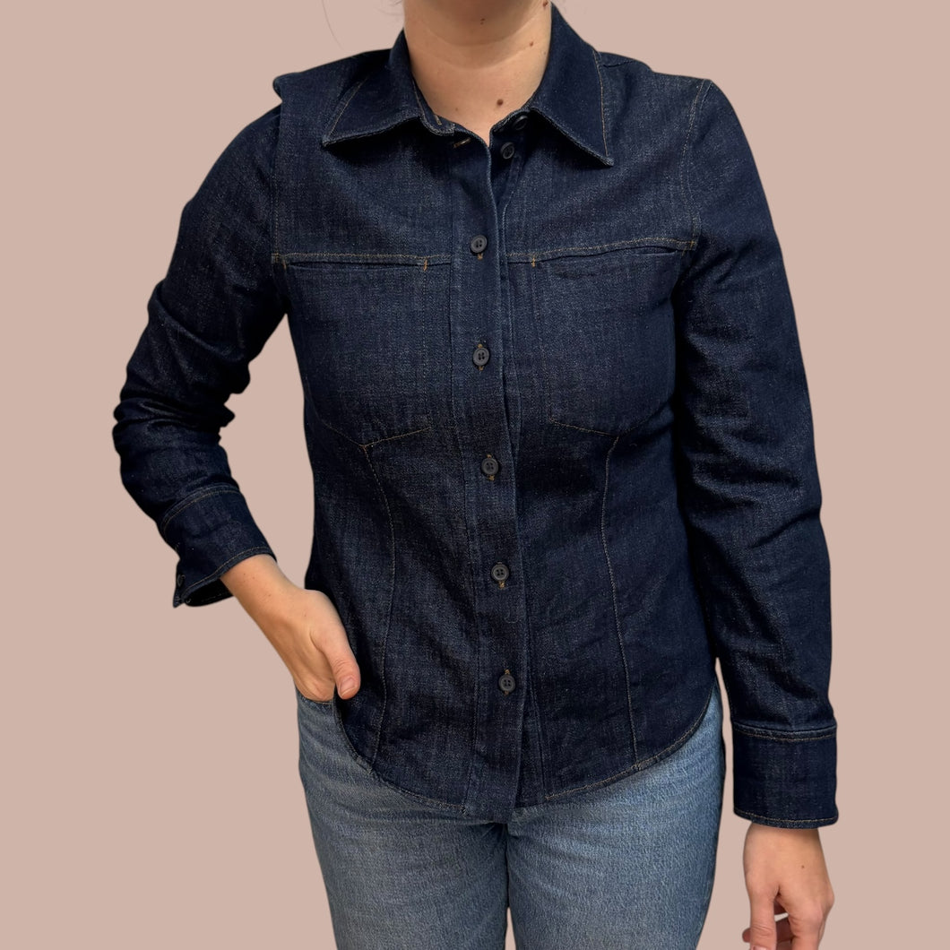 Surchemise en denim foncé pour femmes 10 US (M)