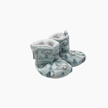 Pantoufles en polar motif ours polair 6-9M