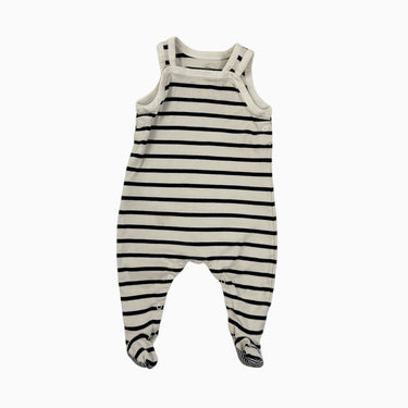 Combi crème sans manche à pied à rayures marine 3M