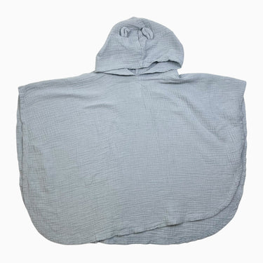 Cape de bain bleue en mousseline 1-3Y