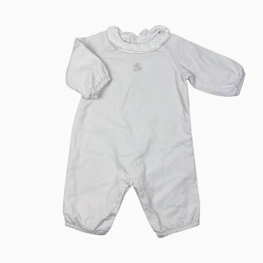 Combi blanche en corduroy avec col frisé 6M