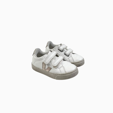Sneakers en cuir détail doré 25EU