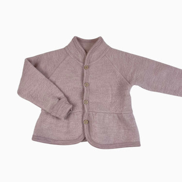 Cardigan basque blush en laine 62-68cm fit 6-12M