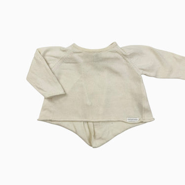 Chandail vanille en fin tricot de laine et coton 3M