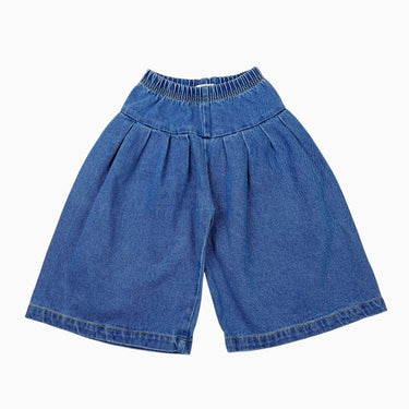Pantacourt 'culotte' en denim à jambes évasées 2-3Y