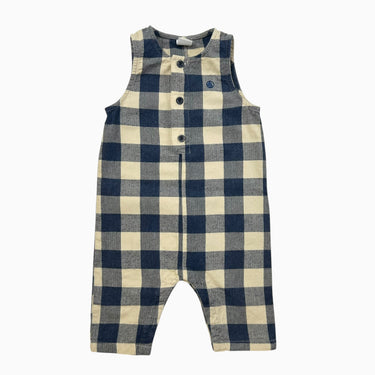 Combi à vichy marine et vanille 6M