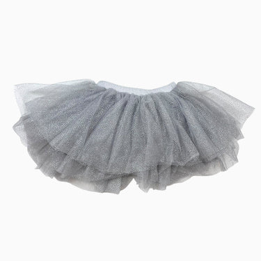 Jupe tutu en tulle à pois argenté 6-12M