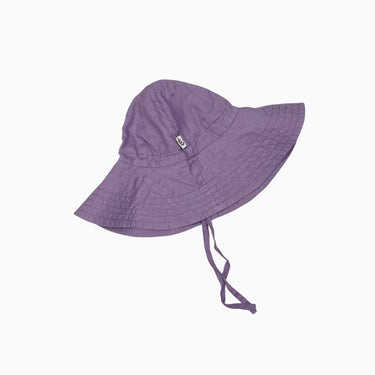 Chapeau soleil mauve en lin XL 4-6Y