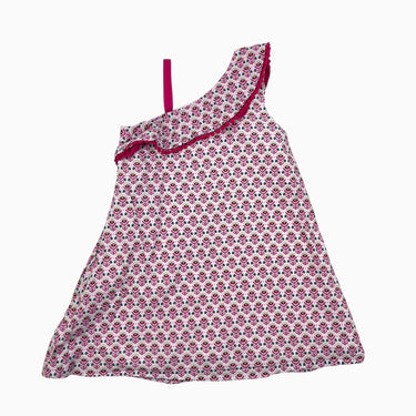 Robe rose imprimé floral 6Y