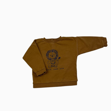 Pull dijon en coton ouaté à imprimé lion 24M
