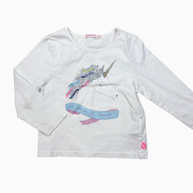 Chandail blanc 'licorne' 2Y