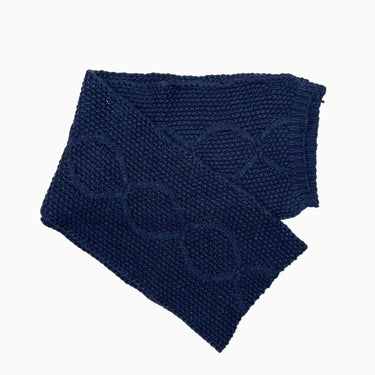 Foulard bleu marine scintillant en tricot d'acrylique et poly T2