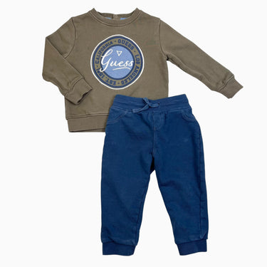 Ensemble jogging kaki et marine 24M