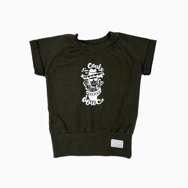 T-shirt kaki 'J'me la coule' 1-3Y