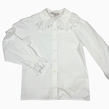 Chemise à col blanche en coton vintage 12Y